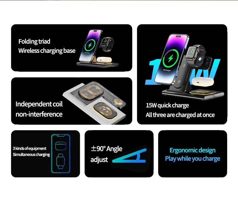 Station recharge 3 en 1